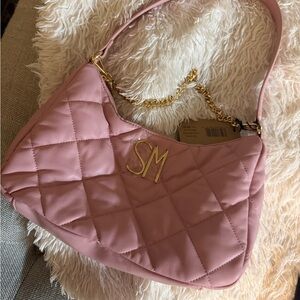 Pink Quilted Shoulder Bag